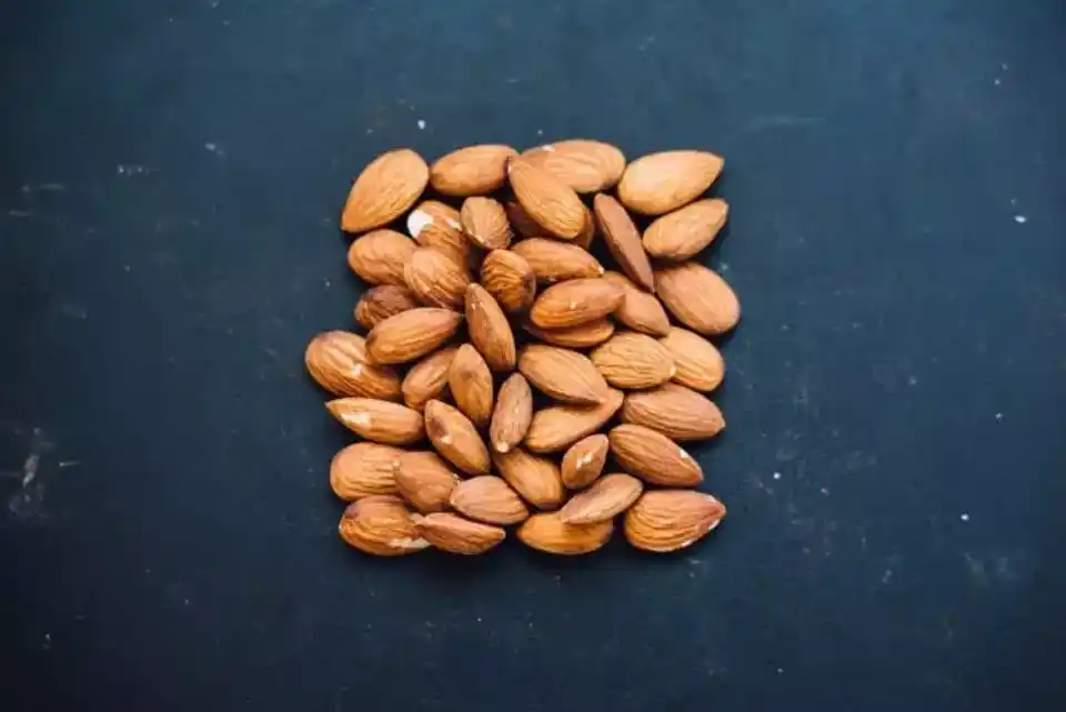 Almonds in the shape of a square