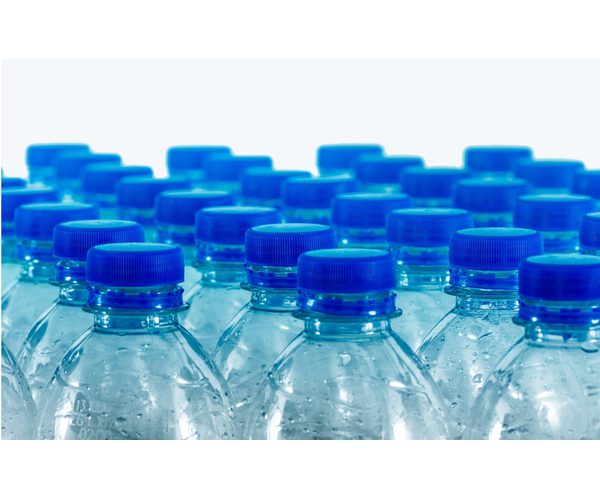 Rows of bottled water