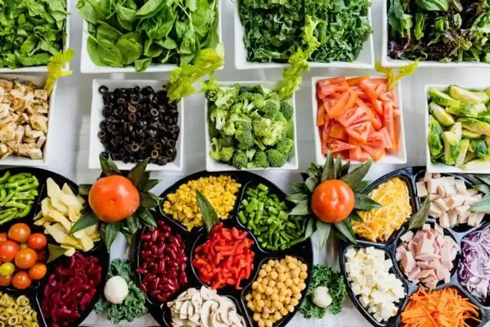Healthy vegetable trays